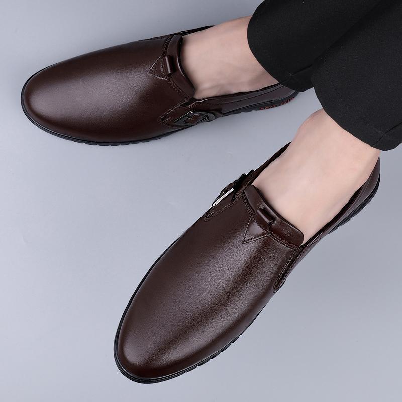 High Quality Men All-match Loafers Breathable Male Outdoor Shoe Genuine Leather Mens Slip on Footwear Hollow Out Men Casual Shoe