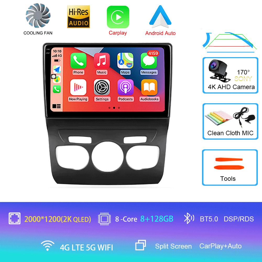 Car Radio Android 14 Carplay DSP WIF+4G GPS Multimedia Player For Citroen C4 C4L DS4 2013 2014 2015 2016 2017 Stereo 360 Camera
