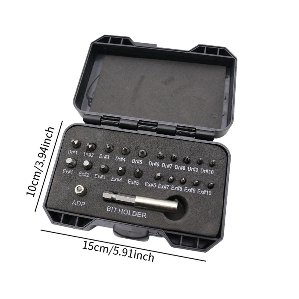 22Pcs Damaged Screw Extractor Set, Studs Removal Tools, Easy Out Stripped Screw