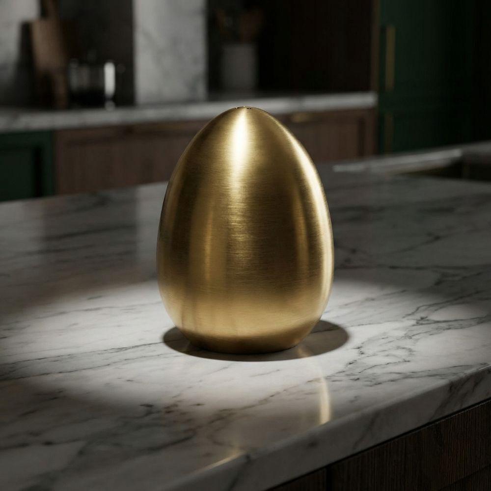 Edelstahl Salz Gewürzstreuer Gold/Roségold Eiförmiger Gewürzbehälter mit Deckel Spender Ei Salzstreuer