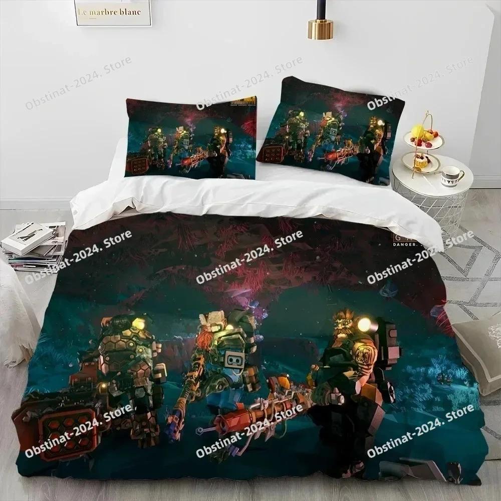 3D Deep Rock Galactic Game DRG Bedding Set Printed Single Comforter Quilt Duvet Cover Pillow Case 3 Pieces Sets Kids Adult Size