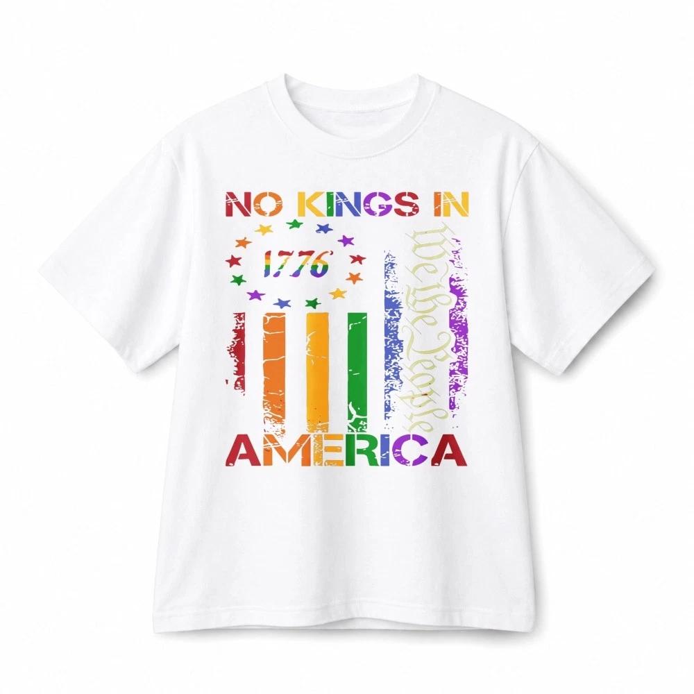 No Kings In America 1776 Patriotic Retro Graphic Cotton T‑Shirt Unisex Soft XL