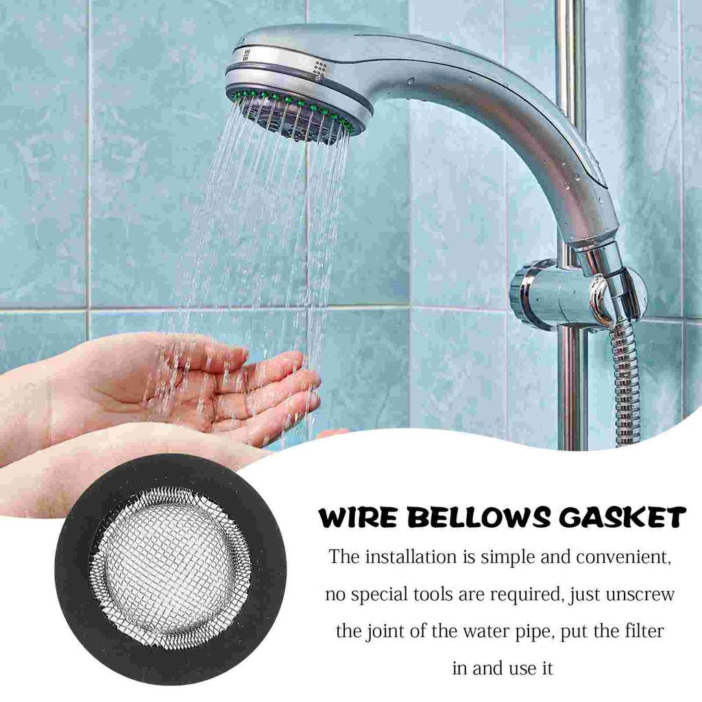 30 Pcs Stainless Steel Wire Mesh Washer Reinforced Rubber Gasket Seal Flow Restrictor Faucet Repair Kit 1 2 Inch Pipe