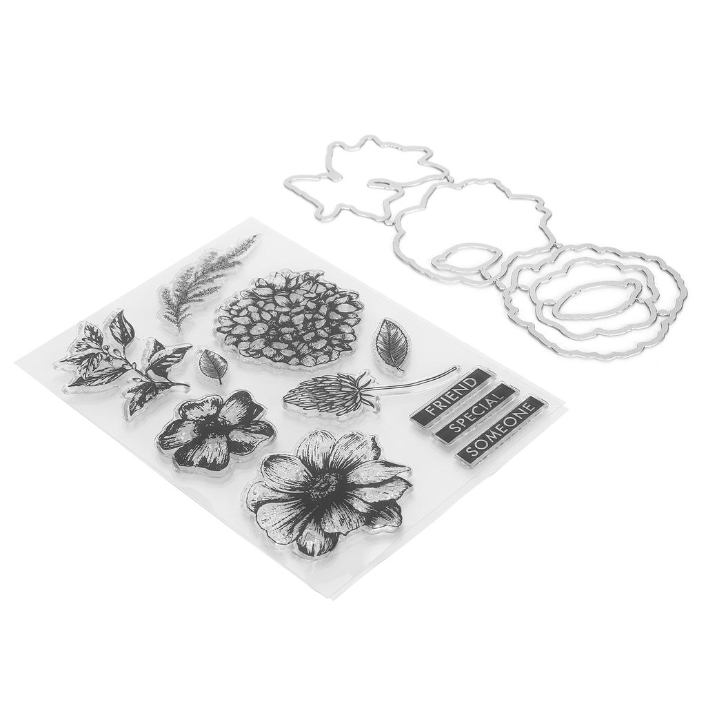 TPR Flower Pattern Transparent Seal DIY Scrapbook Card Making Photo Album Decoration