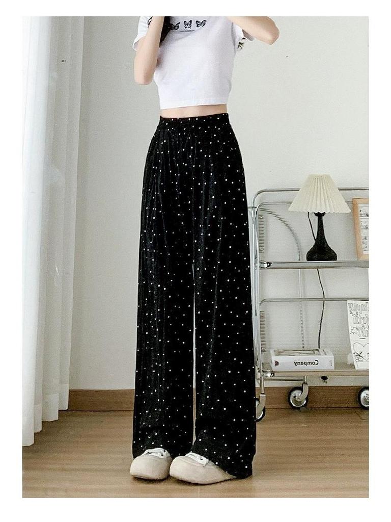 Petite Polka Dot Wide-Leg Pants for Women - Spring/Summer 2025 Collection