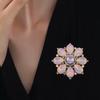 Elegant Cat's Eye Crystal Scarf Buckle & Brooch for Women