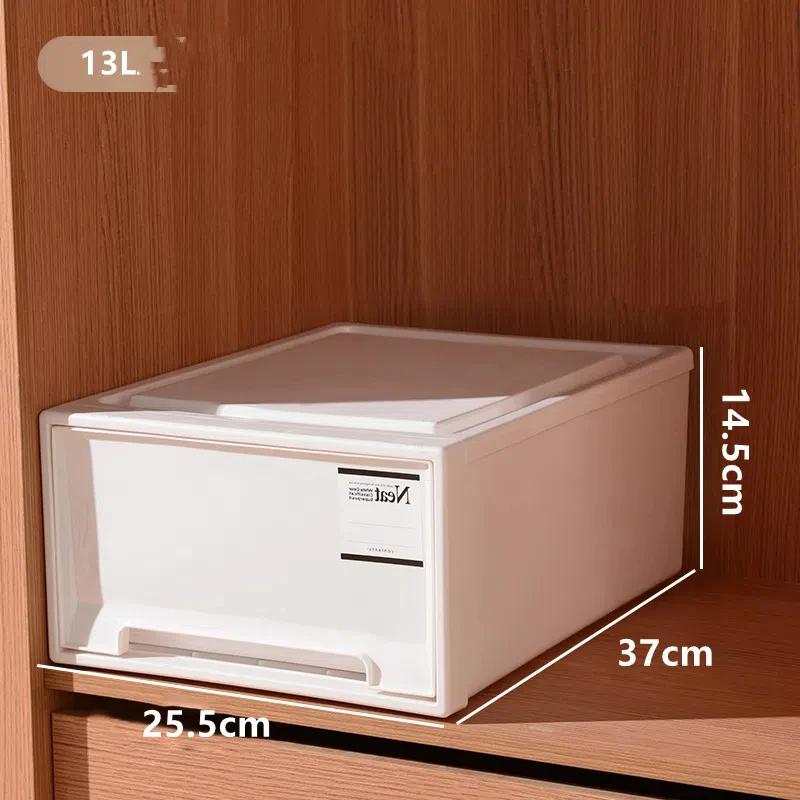 Drawer Style Storage Box Stackable Container Save Space High-capacity Clothes Organizer for Multi Purpose Storage Box