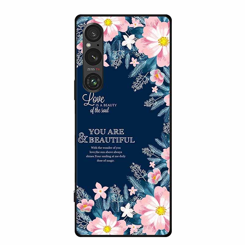 Etui na Sony Xperia 1 VI, luksusowe, miękkie silikonowe etui z TPU na tył telefonu Sony Xperia 1 VI 5G, urocze, odporne na wstrząsy, z motywem kwiatów i kreskówek