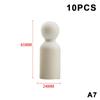 10Pcs Unfinished Wooden Figures Suitable Natural Color Unfinished Wood Peg Dolls Women Men Wooden Peg Dolls Diy Paintable Home