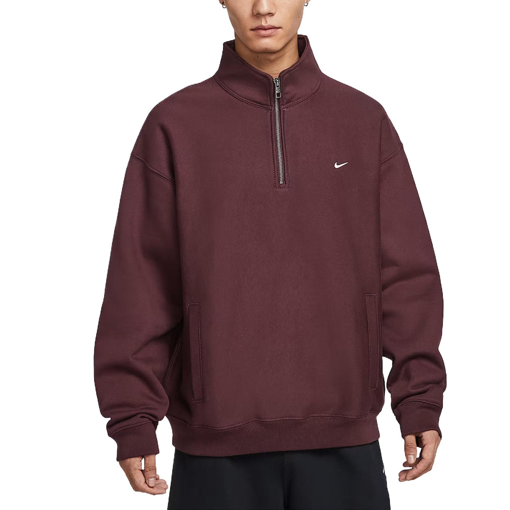 

Nike Толстовка Solo Swoosh Минималистичная Удобная Однотонная С воротником-стойкой Мужская толстовка HV1095-652 XL