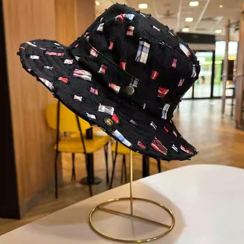 

Minimalism Versatile Hat Style Sweet Solid Colored Womens Hatscaps Sunshade чорний