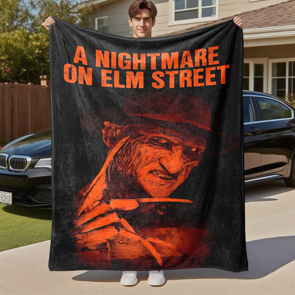 1pc Nightmare on Elm Street,Freddy Krueger, Throw Blanket,Soft Bedding Cover,Flannel Blankets, Travel,Camping,All Seasons Use 102790
