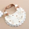Soft Gauze Cotton Drool Towel Breathable Lace Bow Burp Cloth Baby Feeding  Bib  Nursing Essentials