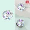 Kupfer Charm Anhänger Anhänger Authentisch Rosa Zirkon Blaue Wolke Herz Schöne Farben Anhänger Kompatibel Mit Armbändern Schmuck Damen Geschenk Herstellung Diy