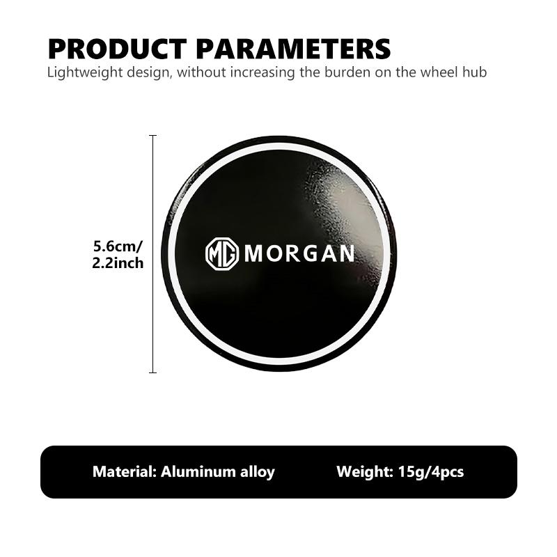 For MG 4PCS Car Wheel Hub Stickers Exterior Decoration Accessories Morgan Pilot GT 3 6 5 7 HS ZS ZX EHS Phev bso1