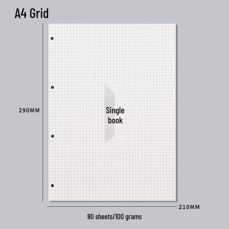 A5 Loose-Leaf Detachable Error Notebook with 6-Hole A4 Paper, Clip-On Shell, and A6 Inner Page Buckle Ring.