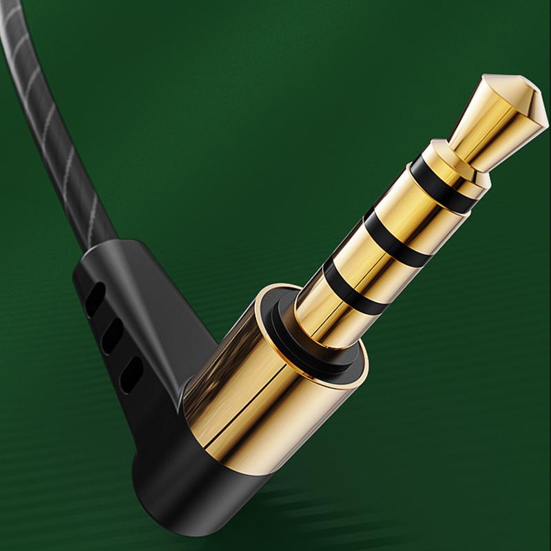 VAORLO 3,5 mm super bass ørepropper HD-mikrofon IPX7 vanntett hodesett Støyreduksjon Komfortable hodetelefoner