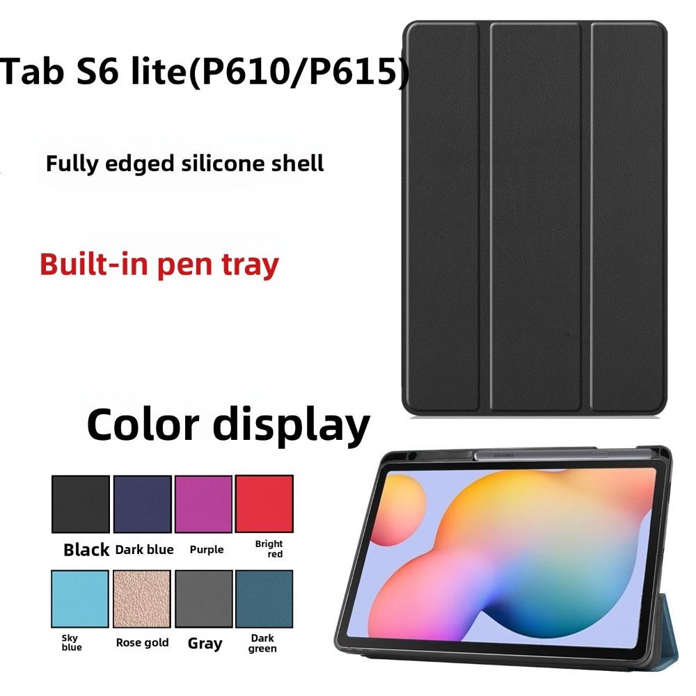 For Samsung Tab S6 Lite P610 P615 Case TPU Soft Cover with S Pen Slot Protective Shell