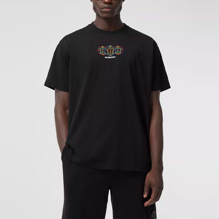 Burberry T-Shirts Men's Black Crew Neck Moderate 80370851
