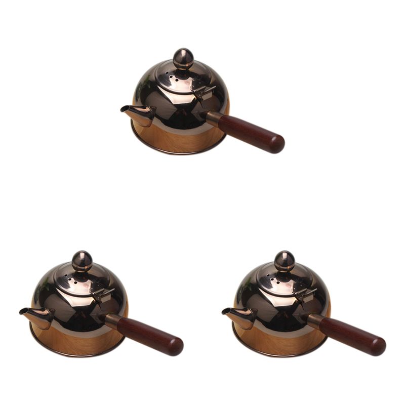 

ABUL-3X 500Ml Single Handle Water Kettle Induction Turk Samll Coffee Milk Tea Pot 304 Stainless Steel Bronze бронзовый