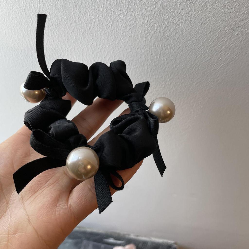 Koreanischer Perlen-Schleifen-Haargummi - Elegantes Damen-Haaraccessoire 2022