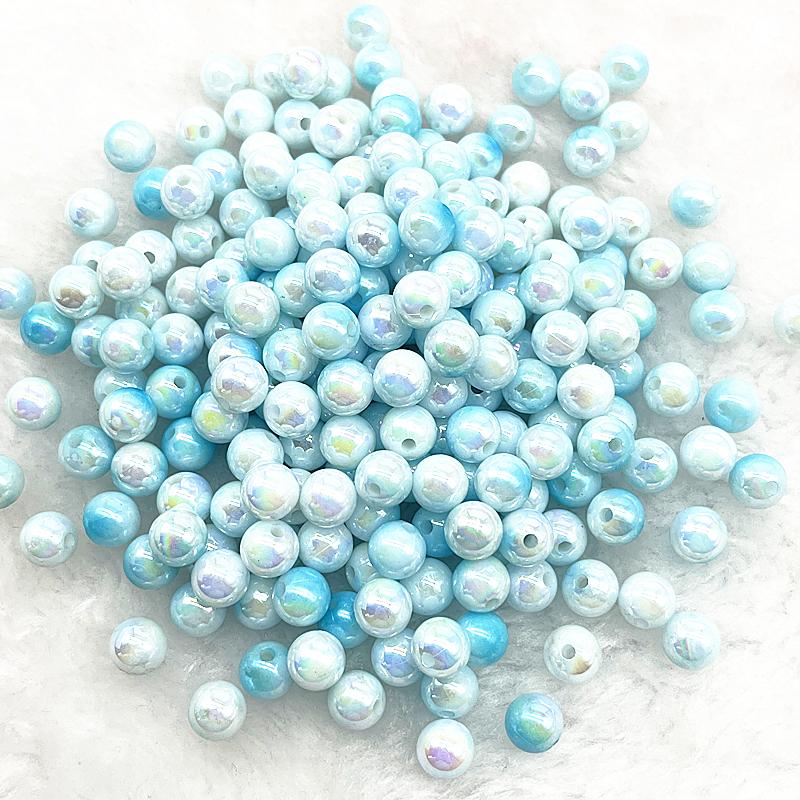 4mm 6mm 8mm 10mm Cream Series Round Acrylic Pearl Beads Loose Spacer Beads for Jewelry Making DIY Bracelet Necklace Earrings