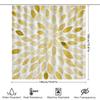 Yellow Watercolor Leaf Shower Curtain Home Decor Bathroom Accessories Set Waterproof Washable Fabric Curtain Panels Multiple Siz