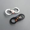 5Pcs Outdoor Camping Carabiner 8 Shaped S Buckle With Lock  Buckle Key-Lock Tool