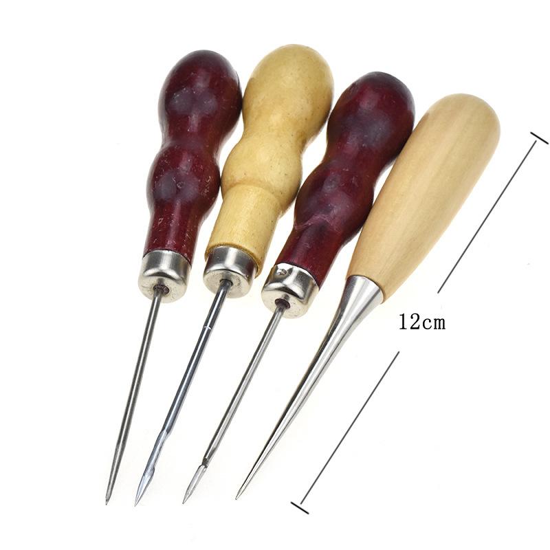 14 Piece Set Home Sewing Hardware Tool Set Stitching Awl Edge Press Sewing Kit Handmade Leather Making Tools Leather Craft Tool