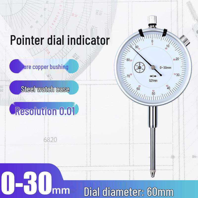 Syntek High-Precision 0.01mm Dial Indicator Gauge Set (0-10mm Range)