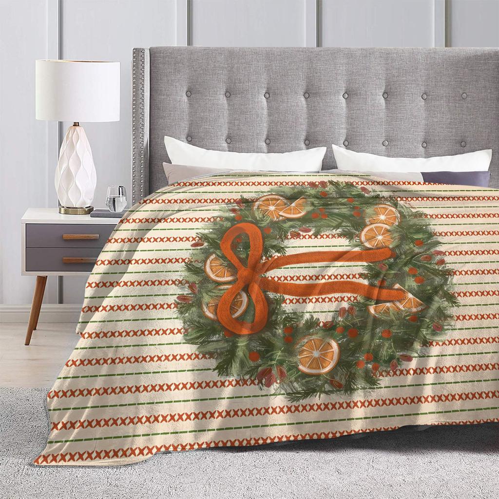 Super Soft Blankets Child Decorative New Year Plaid & Pattern Throw Blanket Flannel Bedspread Couch Bed Aesthetic Sofa Bed Cover