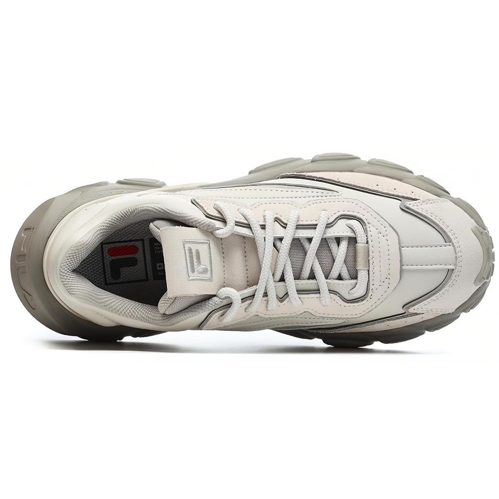 Fila Smasher Fabric Synthetic Leather Suede Comfort Low-Top Lifestyle Sneakers Women Sneakers Beige F12W241117FMB