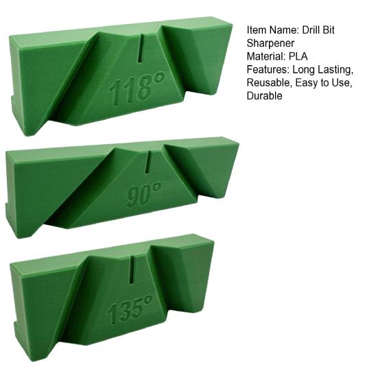 1/3Pcs Drill Bit Sharpening Guide Jig High Precision Universal No Power Required Manual 3D Printed Drill Bit Grinder Tool