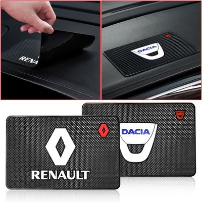 1 Pièce Emblème de Voiture Coussin Antidérapant Support de Téléphone Tapis Antidérapant Stying de Voiture pour Dacia Megane 2 3 4 Twingo Clio Talisman Captur Trafic Kwid Scenic 2