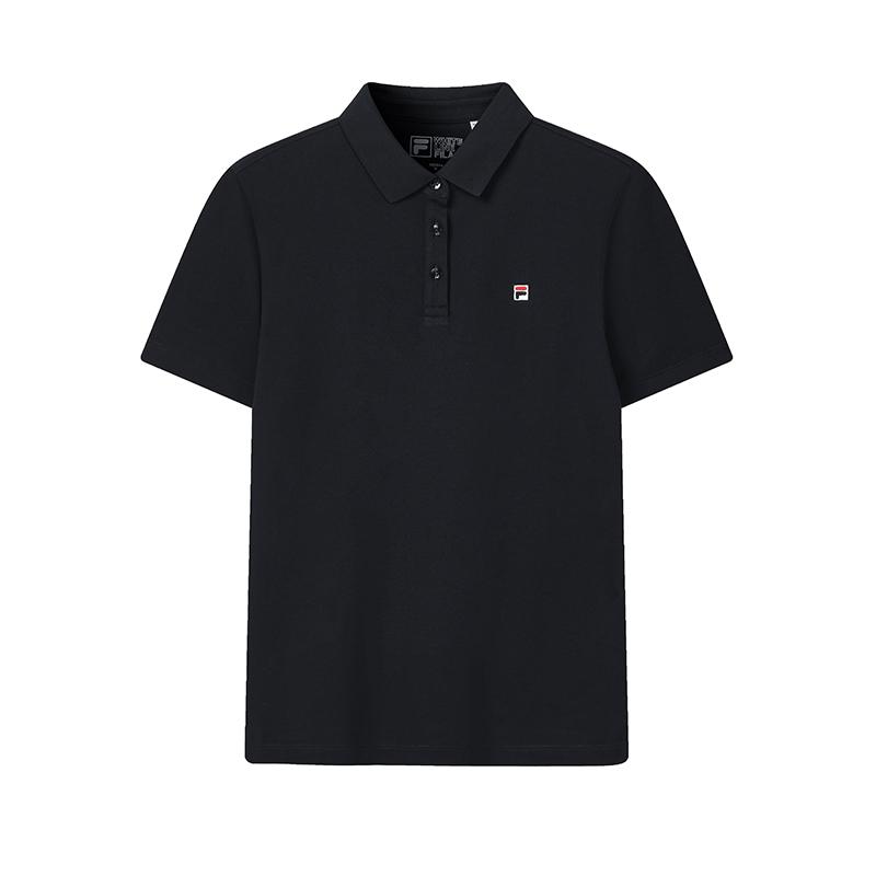 

FILA Heritage Fashion Simple Classic Retro Casual Light Business Versatile Comfortable Knitted Short Sleeve Polo Shirt Women tops F51W628101FNV S