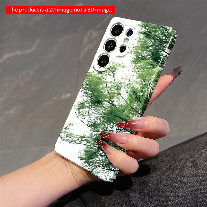2DFlat Samsung phone case Tree Branches in Green Hues Applicable to Galaxy S23 S24 S25ULTRA S26 A12 A14 A15 A16 A54 A55