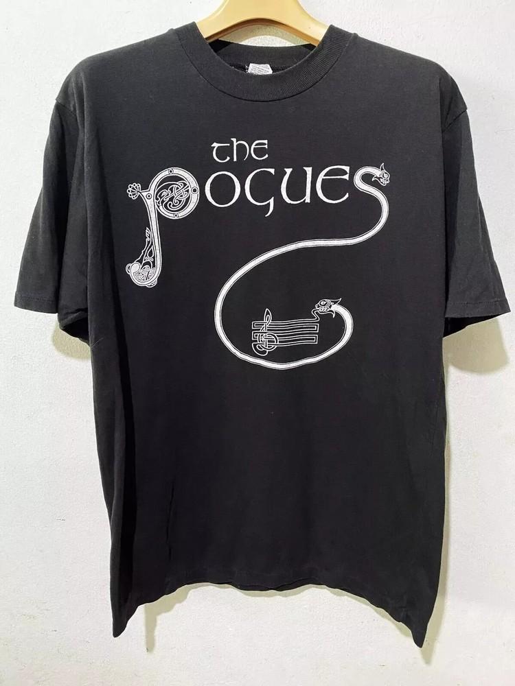 Vtg The Pogues Short Sleeve Heavy Cotton Black T Shirt Full Size For Men TR224 Unisex T-Shirt XXXXL