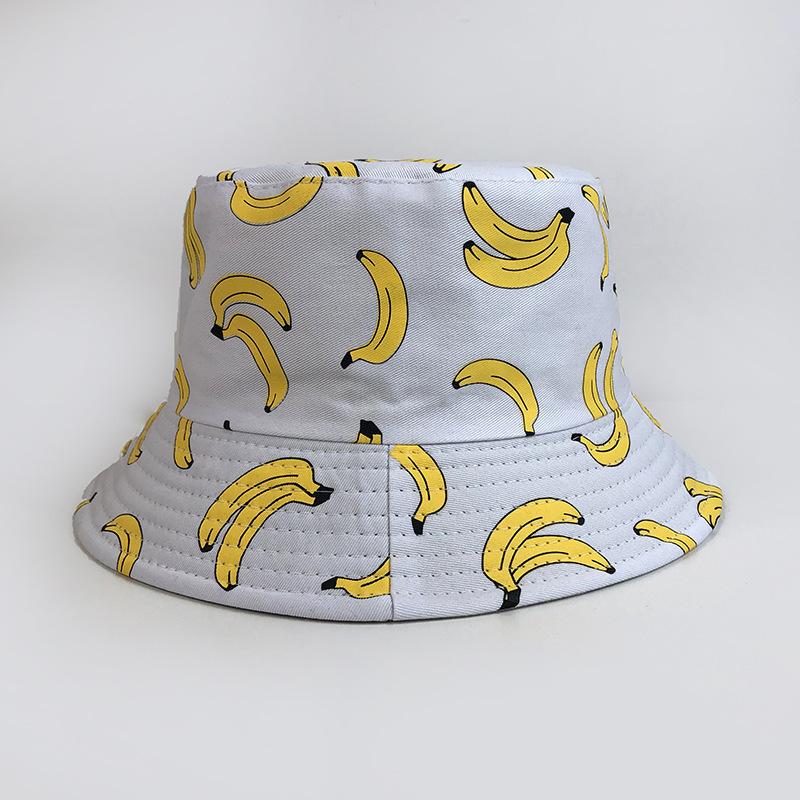 European and American new tropical printed fruit pattern bucket hat women's summer outdoor sports sun hat casual basin hat