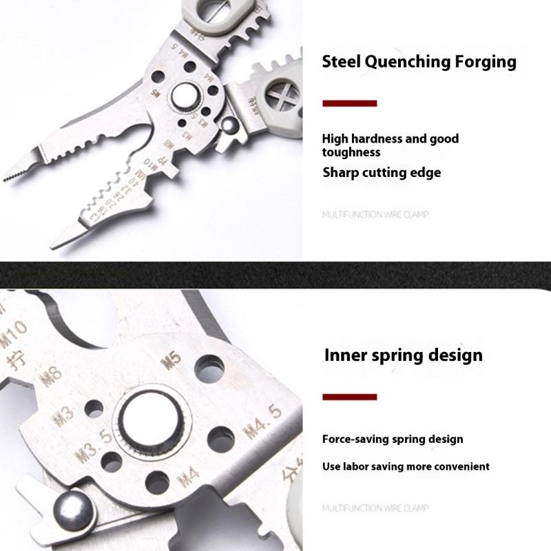 Professional Electrician Tool Precise Wire Stripper Crimper Cable Cutter And Terminals Crimper Ergonomic Designs