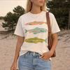 Women 100% Cotton Short Sleeve Graphic Tee, Colorful Fish Ocean Seafood Beach Coast Illustration Print Summer Casual Daily Tops Multi‑Colors
