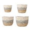 Nordic Handmade Straw Storage Basket Indoor Outdoor Flower Pot Plant Containers