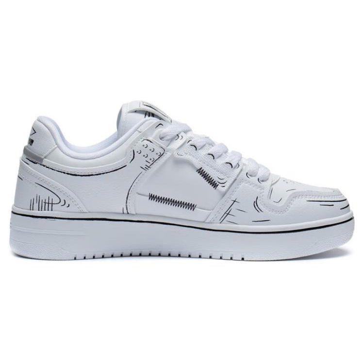 Li Ning Tianji Skateboard Shoes Women's Low Top White/Black AGCT376-2