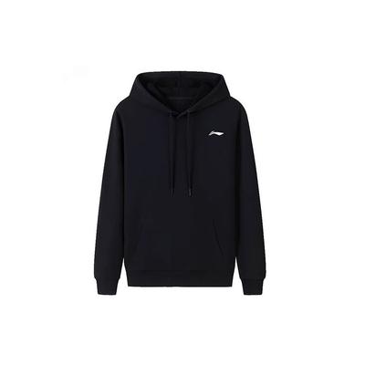 Li Ning Logo Sports Casual Hoodie Men Hoodies Black YWDT331-1