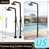 Outdoor Shower Column Garden Beach Waterproof Large Nozzle Swimming Pool Floor Standing 2-Function Hot Cold Water Rainfall Showe