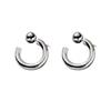 Minimalist High End Shiny Metal Hook Earrings Elegant Light Luxury Niche Versatile Cold Stud Earrings
