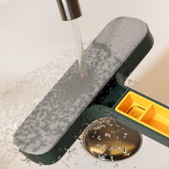 2 in 1 Window Screen Cleaning Brush with Extendable Handle Removable Lightweight Reusable Screen Cleaner Handheld Window Cleaning Scrubber