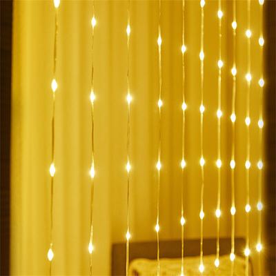 3X2M 3X3M Water Flow Waterfall Curtain Light Window LED Meteor Shower Rain String Light Wedding Christmas Garland Fairy Light