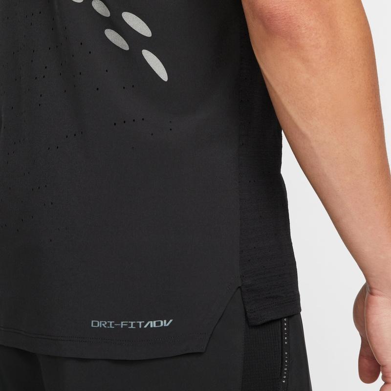 Nike Run Division Pinnacle Casual Breathable Quick Dry Solid Color Running Vest Black Men's DM4776-010