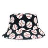 Baseball Printing Pattern Bucket Hat Balls Fisherman Hats Double Sides Panama Cap Caps For Men And Woman Outdoor Sun Sunscrt Hat