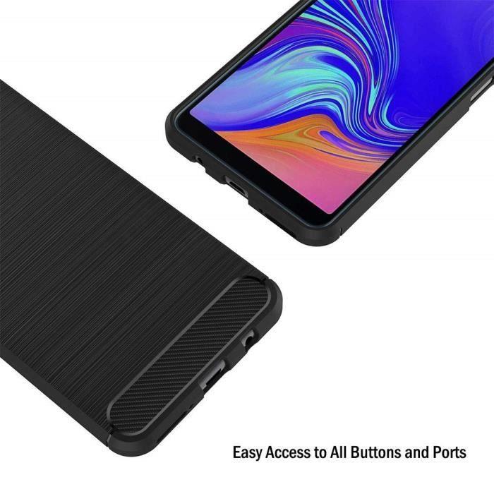 Protective Case - Cophone - Galaxy A7 2018 - Non-slip - Carbon Fiber - Black